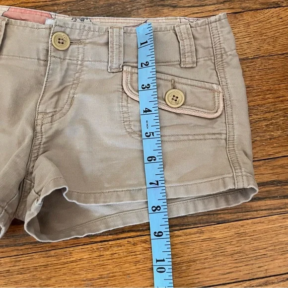 Hollister Vintage Y2K Micro Shorts Sz XS Ultra Low Rise Mini Cheeky Brats Twill - Picture 6 of 10